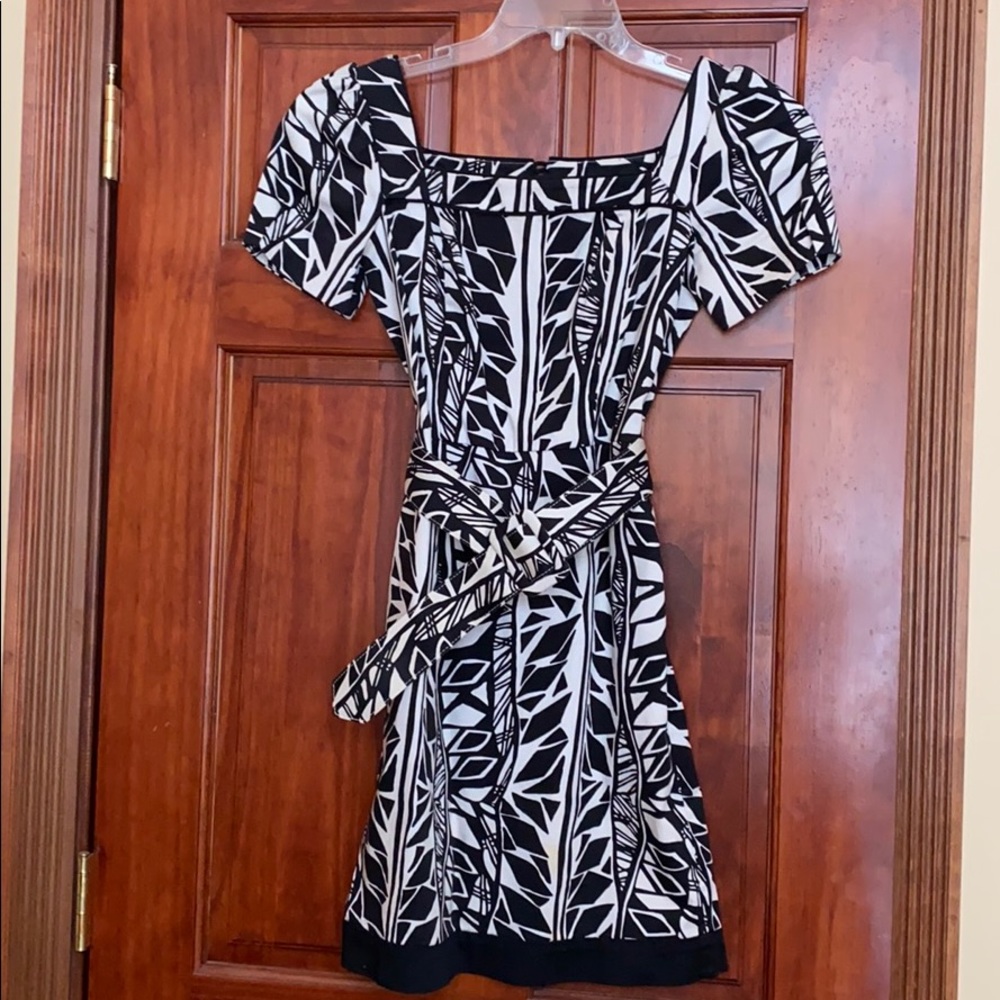 Black pattern BCBG dress